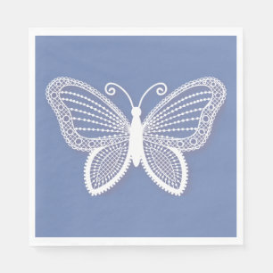 Butterfly Blue Butterflies Wedding Party Napkin