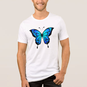 Butterfly Blue Insect Illustration-20284 Tri-Blend Shirt