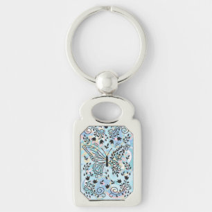 Butterfly Blue Keychain 