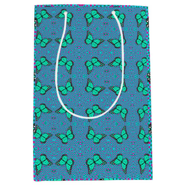 BUTTERFLY BLUE   MEDIUM GIFT BAG (Front)