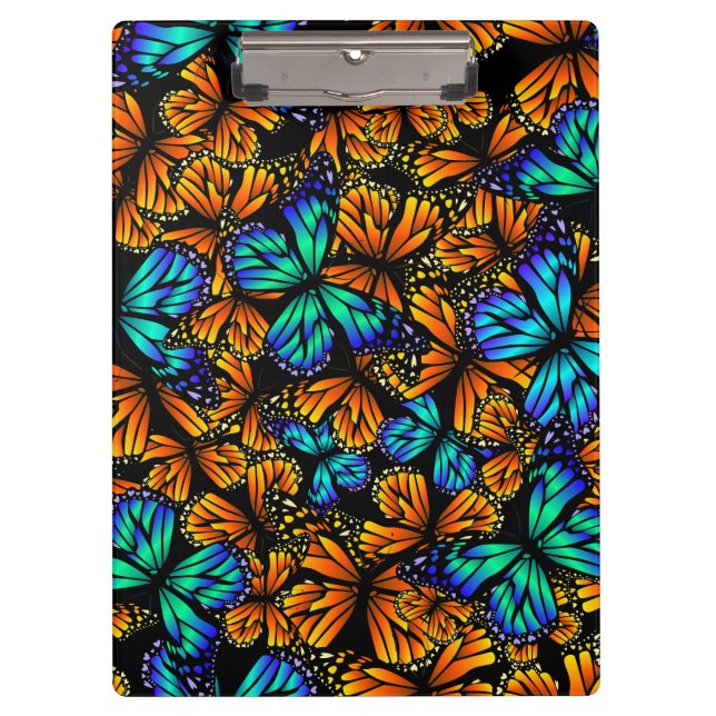 Butterfly Blue Orange Hive | Butterfly Clipboard (Front)