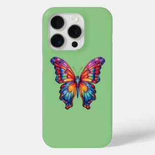 Butterfly Blue Orange Wings iPhone 15 Pro Case