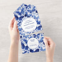 Butterfly Blue White