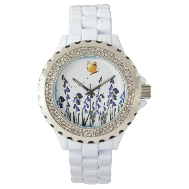 Butterfly Bluebells Floral Watch (Front)