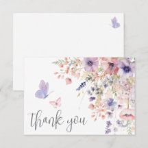 Butterfly Blush Pink Purple Wildflower