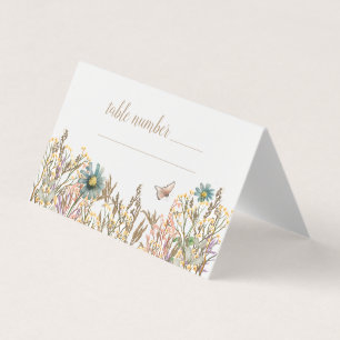 Butterfly Boho Foliage Table Number