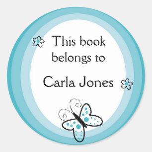 Butterfly Bookplates-This Book Belongs To Labels