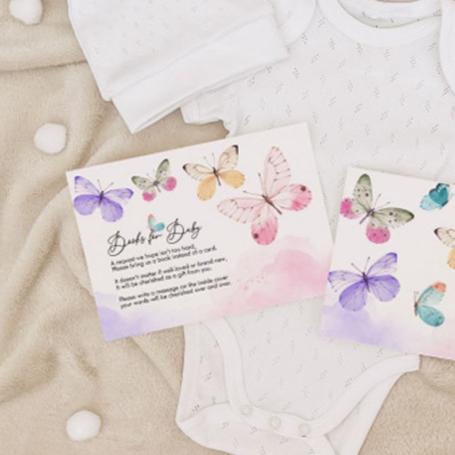 Butterfly Books For Baby Card (Creator Uploaded)
