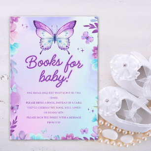 Butterfly Books for Baby Card Floral Pink Flower