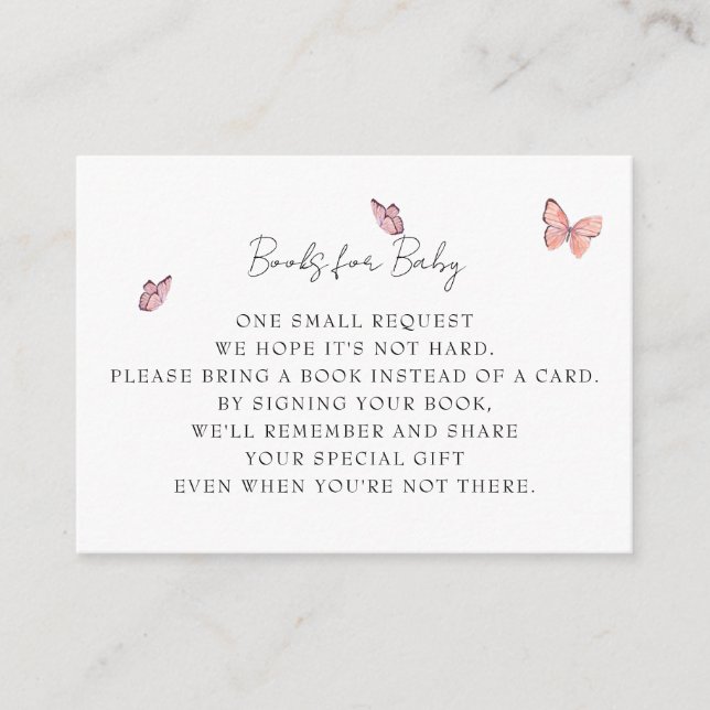 Butterfly Books for Baby Enclosure Card (Front)