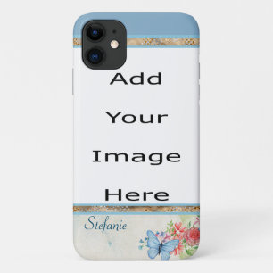 Butterfly Border (blue) Case-Mate iPhone Case