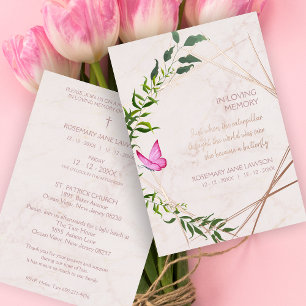 Butterfly Botanical Funeral Loved One Deceased