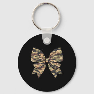 Butterfly Bow Girls Women Camo Coquette Bow Duck H Key Ring
