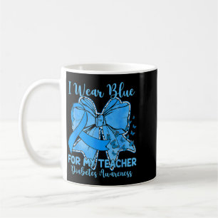 Butterfly Bow Wear Blue For Teacher Diabetes Coffee Mug