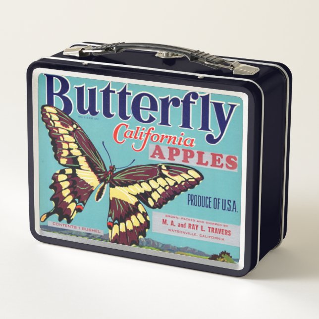 Butterfly Brand Metal Lunch Box (Back)