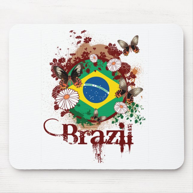 Butterfly Brazil Mouse Pad (Front)