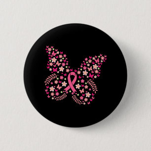 Butterfly Breast Cancer Survivor s Women 6 Cm Round Badge