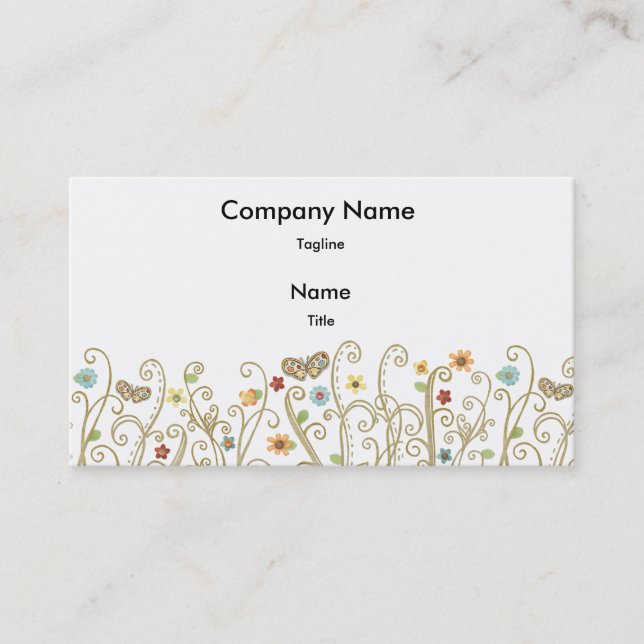 Butterfly Breezes Business Card (Front)