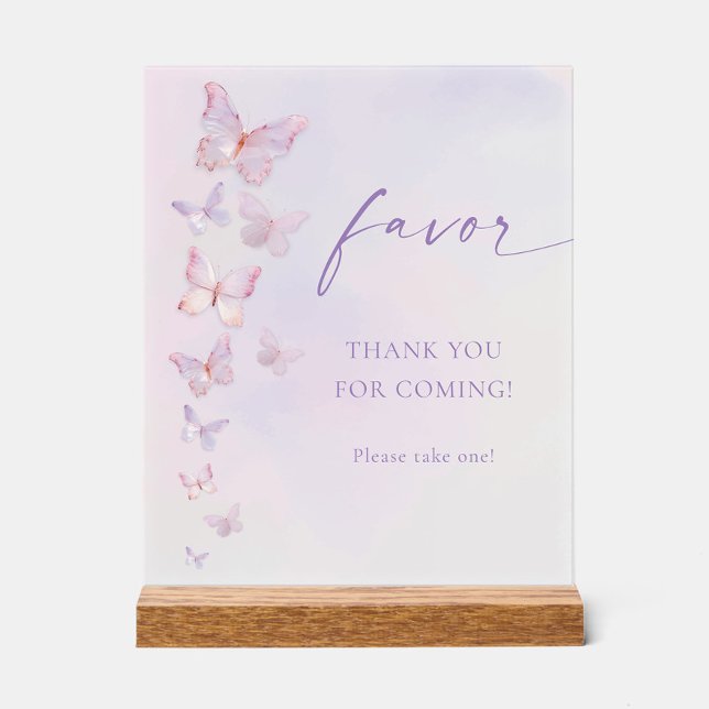 Butterfly Bridal Shower Favour Acrylic Sign (Creator Uploaded)