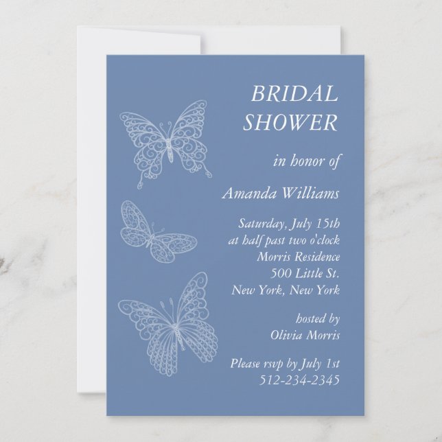 Butterfly Bridal Shower Invitation (Front)