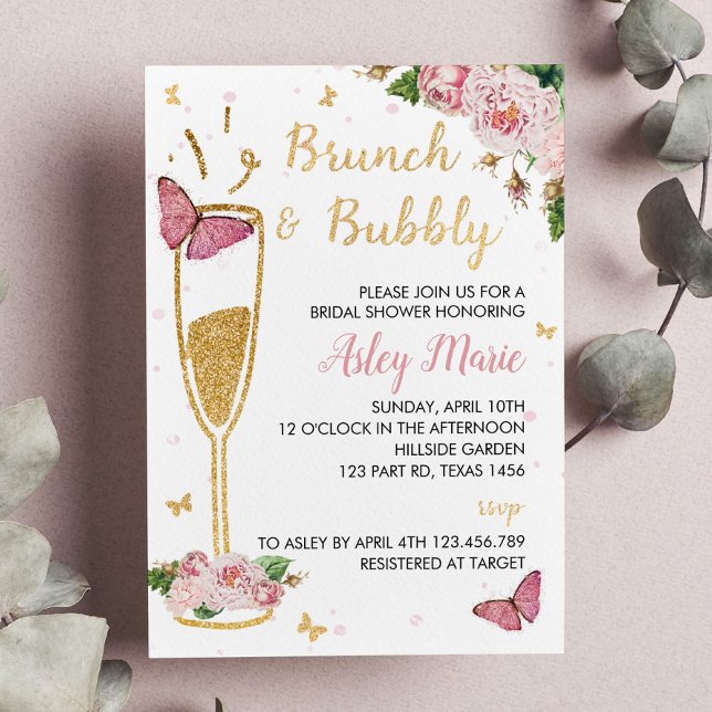 Butterfly Bridal Shower Invitation Garden Party (Creator Uploaded)