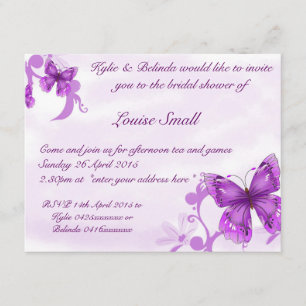 Butterfly Bridal Shower Invitations