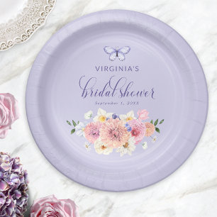 Butterfly Bridal Shower Paper Plate