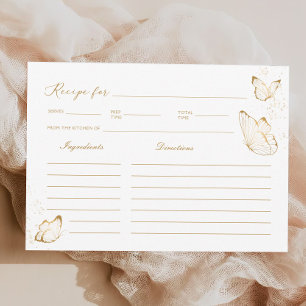 Butterfly Bridal Shower Recipe Card