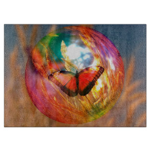 Butterfly Bubble Cutting Board