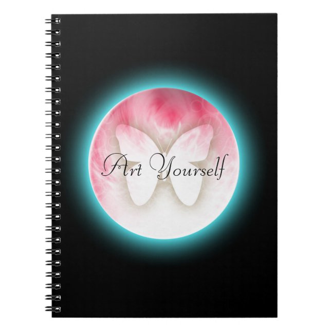 Butterfly Bubbles Spiral Notebook (Front)