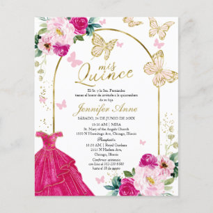 Butterfly Budget Spanish Quinceanera Invitations