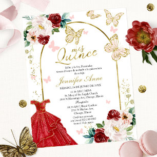 Butterfly Budget Spanish Quinceanera Invitations