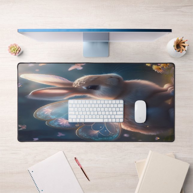 Butterfly Bunny Desk Mat (Office 1)
