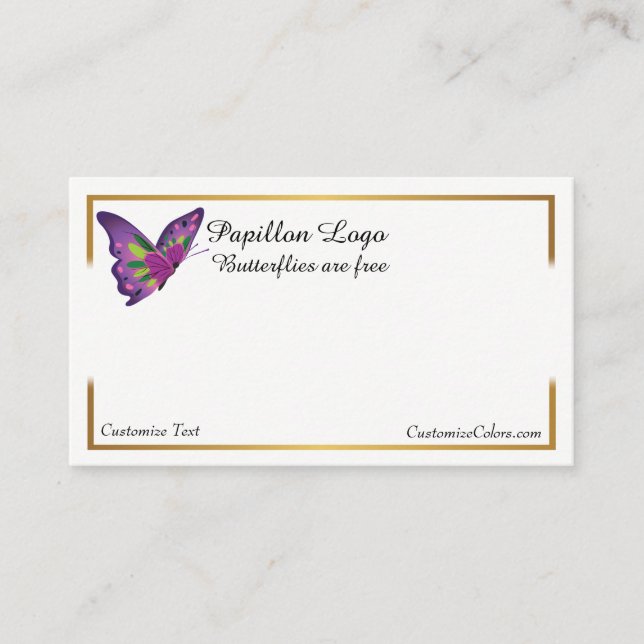 Butterfly Business Card Logo (Front)