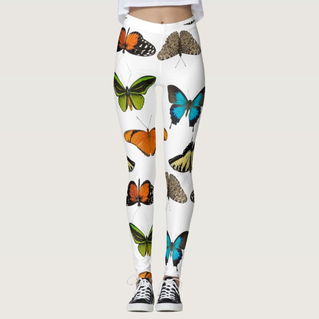 Butterfly, butterflies design transparent (edit) leggings (Front)