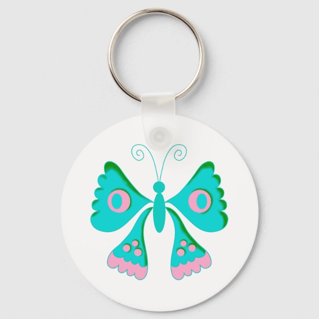 Butterfly Butterflies  Kids Stuff Key Ring (Front)