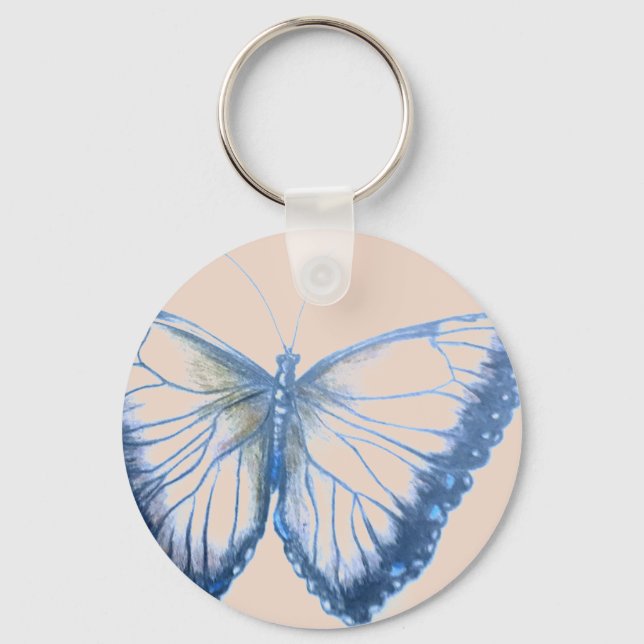 Butterfly Button Keychain (Front)