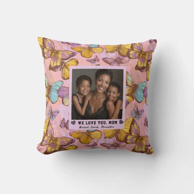Butterfly Camo Best Dog Mum Interior Decor    Cushion (Front)