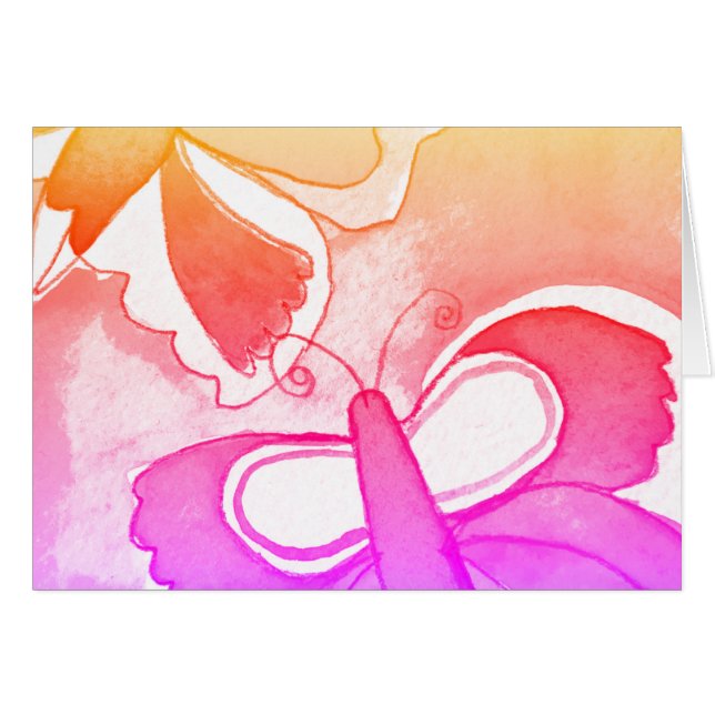 Butterfly card  (Front Horizontal)