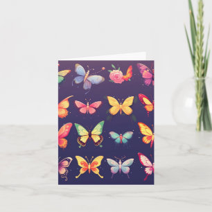 Butterfly card, birthday, greeting, cute butterfly card
