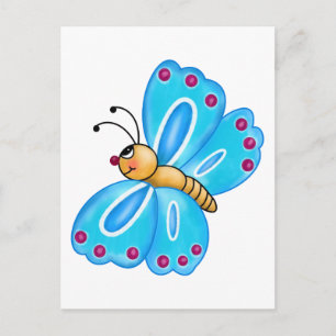 Butterfly Cartoon Postcard