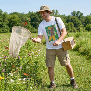 Butterfly Catcher Retro Nature Explorer T-Shirt