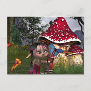 butterfly catching postcard