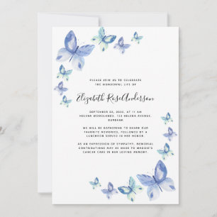 Butterfly Celebration of Life Invitation