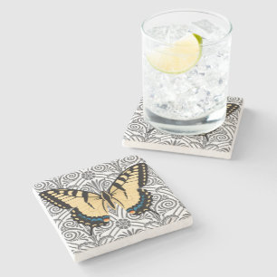 Butterfly Centre of Attention Stone Coaster