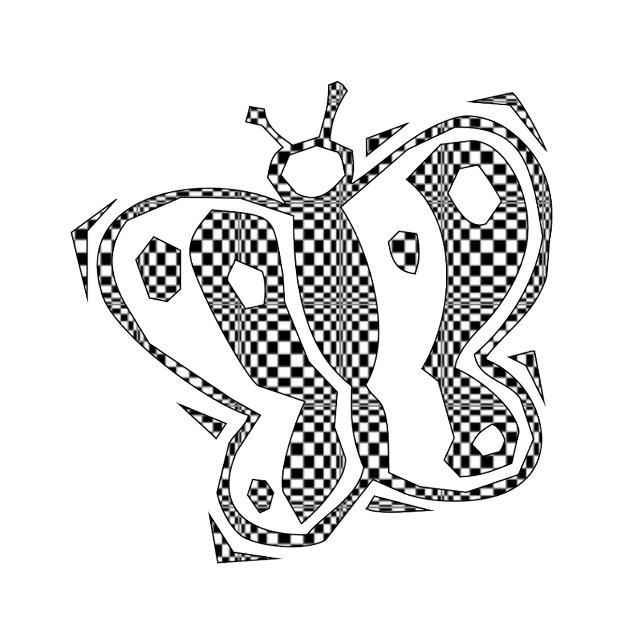 Butterfly Checkerboard T-Shirt | Pattern Art (Creator Uploaded)