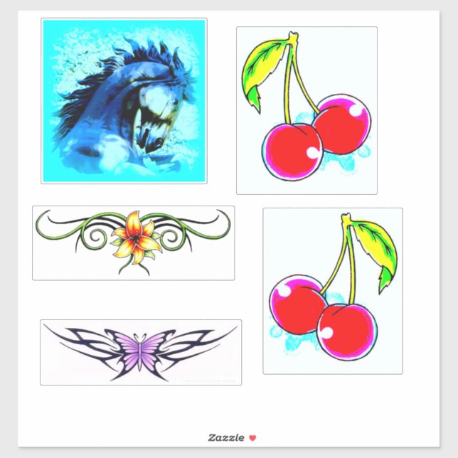 butterfly, cherries, tramp stamp (Sheet)