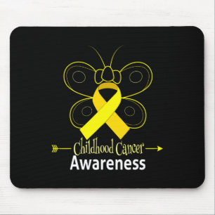Butterfly Childhood Cancer Ribbon Childhood Cancer Mouse Pad