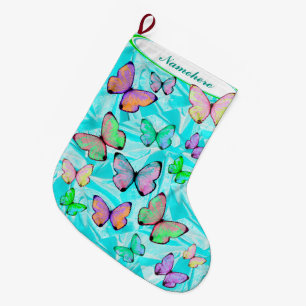 Butterfly Christmas Stocking with Name!