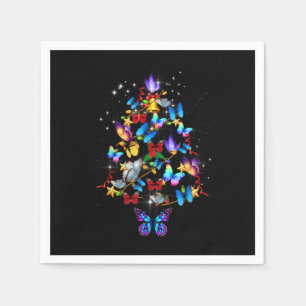 Butterfly Christmas Tree Lights Women Girls Xmas P Napkin